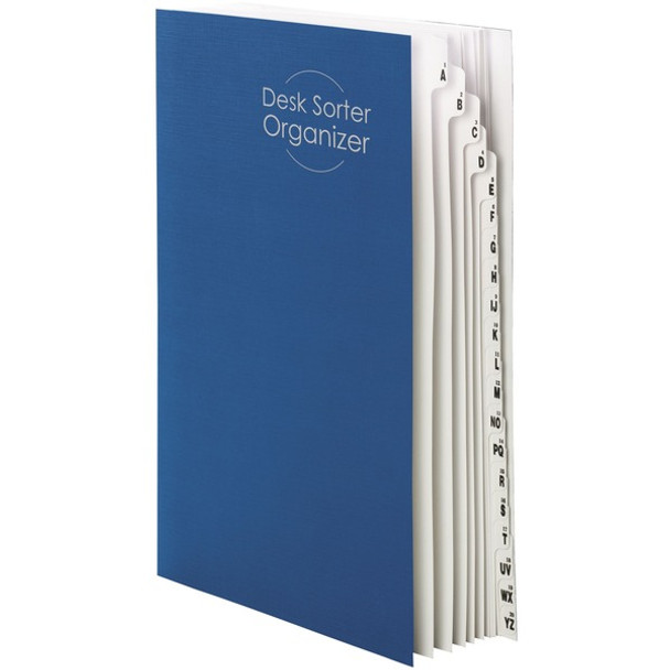 Smead Desk File/Sorter - 20 x Divider(s) - Character - A-Z - Legal - 8.50" Width x 14" Length - Blue Divider - Recycled - 1 Each