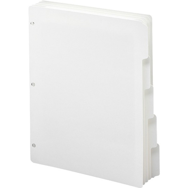 Smead Three-Ring Binder Index Dividers - Letter - 8.50" Width x 11" Length - White Divider - Recycled - 20 / Box