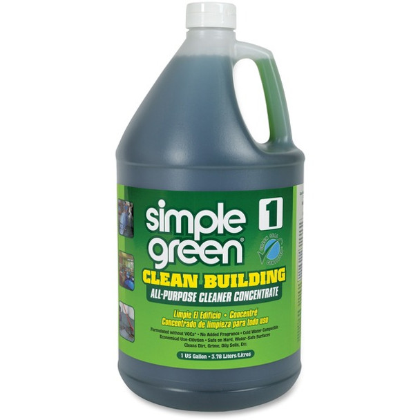 Simple Green All-purpose Cleaner Concentrate - For Hard Surface, Nonporous Surface - Concentrate - 128 fl oz (4 quart) - 1 Each - Non-toxic, Non-flammable, Disinfectant, Odorless - Green