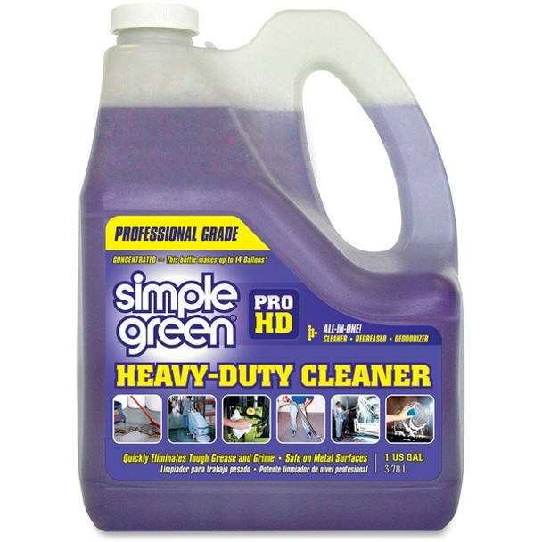 Simple Green Pro HD All-In-One Heavy-Duty Cleaner - Concentrate - 128 fl oz (4 quart) - 4 / Carton - Clear
