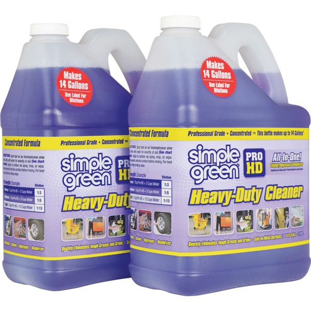 Simple Green Pro HD Heavy-Duty Cleaner & Degreaser - For Multipurpose - 2048 fl oz (64 quart) - 2 / Carton - Non-corrosive - Purple