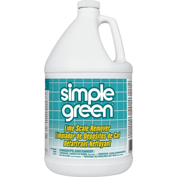 Simple Green Lime Scale Remover - For Multi Surface - 128 fl oz (4 quart) - Wintergreen Scent - 6 / Carton - Deodorize, Non-abrasive, Non-flammable, Phosphate-free, Bleach-free, Ammonia-free, Phosphorous-free, Fume-free