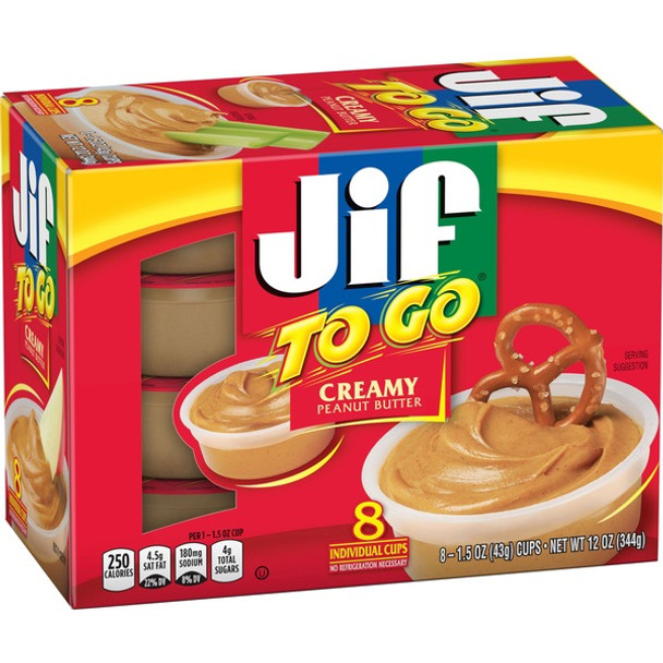 Jif To Go Peanut Butter Cups - Creamy - 1.50 oz - 8 / Pack