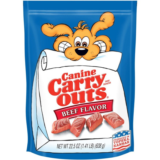 Canine Carryouts Beef Flavor Chewy Dog Treats - For Dog - Chewy - Beef Flavor - 1.41 lb