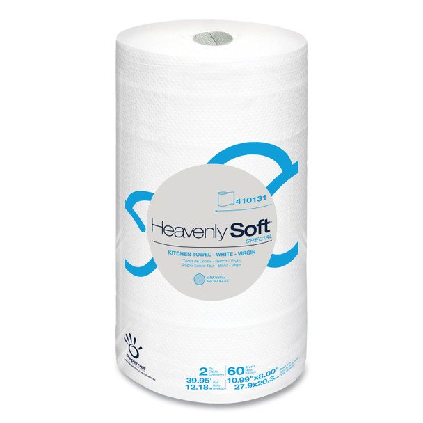 Heavenly Soft Kitchen Paper Towel, Special, 2-Ply, 8 x 11, White, 60/Roll, 30 Rolls/Carton