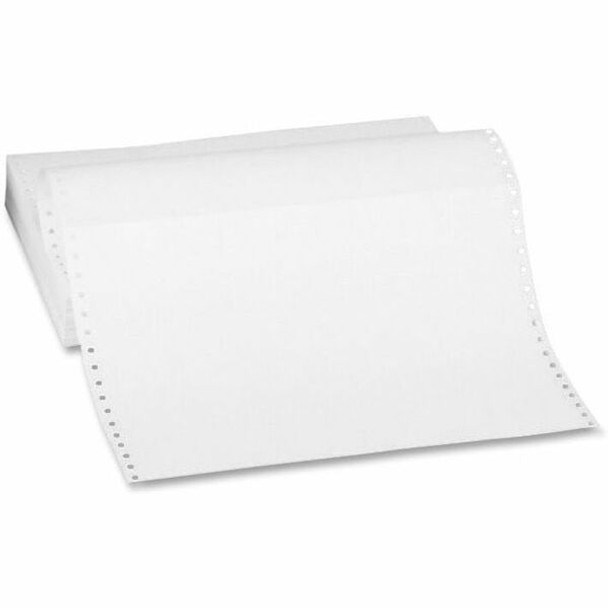 Sparco Continuous-form Plain Computer Paper - 14 7/8" x 11" - 20 lb Basis Weight - 270 / Carton - Perforated - White