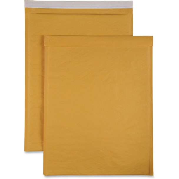 Sparco Size 7 Bubble Cushioned Mailers - Bubble - #7 - 14 1/4" Width x 20" Length - Self-sealing - Kraft - 50 / Carton - Kraft