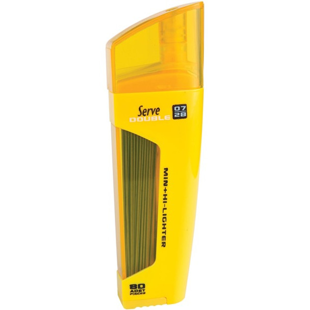 So-Mine Serve Deep Pencil + Leads & Highlighter - 0.7 mm Lead Size - Yellow Ink - Black Lead - 1 Each