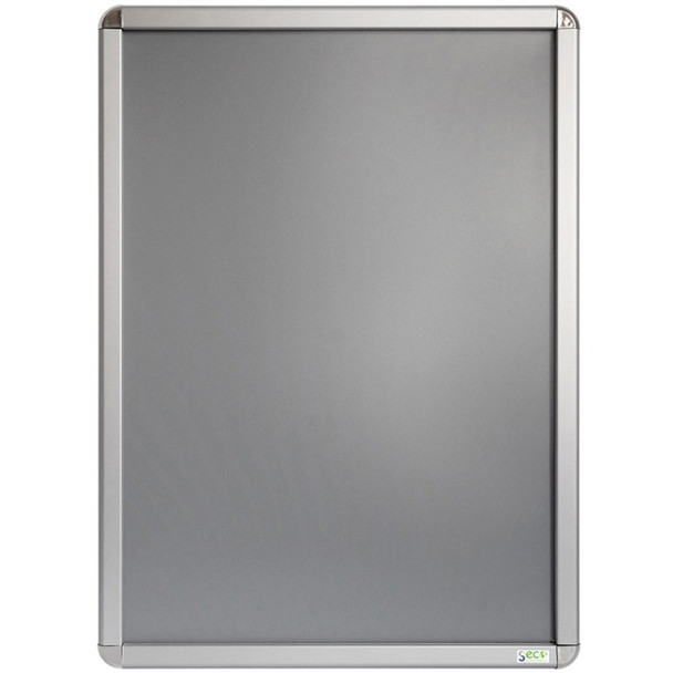 Seco Classic Snap Frame - 24" x 36" Frame Size - Rectangle - Black - Dual-sided, Durable - 1 Each - Aluminum - Silver