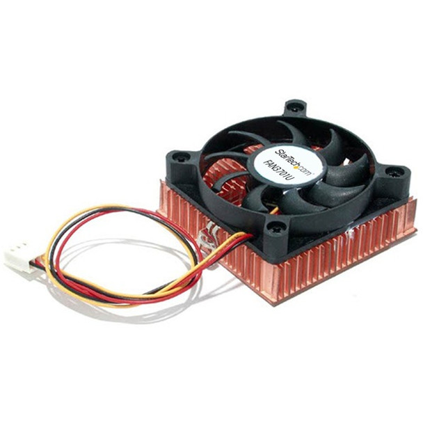 StarTech.com 1U 60x10mm Socket 7/370 CPU Cooler Fan w/ Copper Heatsink & TX3 - Add a copper heatsink cooler for a Socket 7/370 CPU for a 1U server