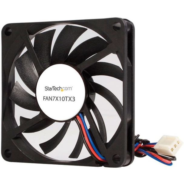 StarTech.com TX3 Dual Ball Bearing Replacement Fan - CPU Cooler fan - 70 mm - black - Keep a system running cooler with a 70mm ball bearing case fan - pc fan - computer case fan - 70mm fan - tx3 fan - 3 pin case fan