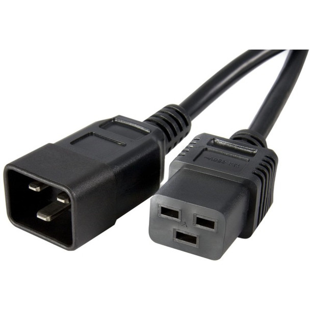 StarTech.com Computer Power Cord - C19 to C20 - AC Power Cord - 10 ft - 10 ft Computer Power Cord - C19 to C20 - External Power Cable - IEC 60320 C20 to IEC 60320 C19 - 10 ft - black