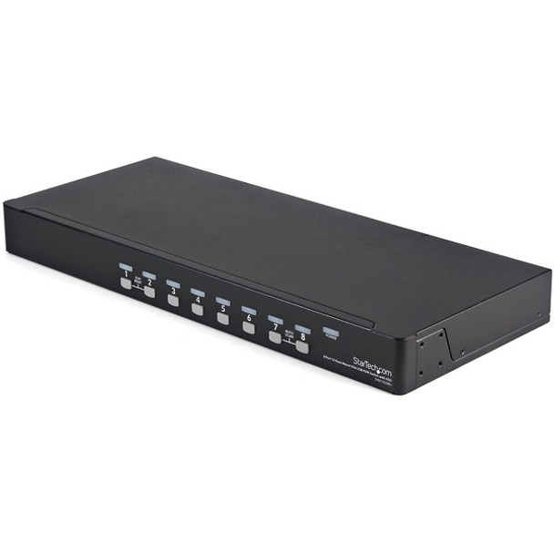 StarTech.com 8 Port 1U Rackmount USB KVM Switch Kit with OSD and Cables - A complete 8-port USB KVM kit, including all necessary cables and accessories - usb kvm switch - 8 port kvm switch - vga kvm switch -rack mount kvm
