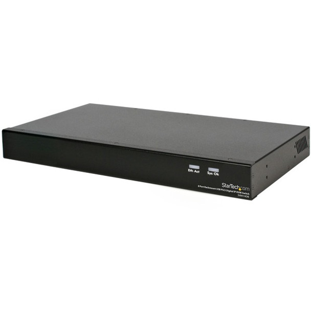 StarTech.com 8 Port Rackmount USB PS/2 Digital IP KVM Switch - Remotely manage and control up to 8 PCs, servers or KVMs at the BIOS level - ip kvm switch - kvm over ip - 8 port kvm switch - remote kvm - ip kvm