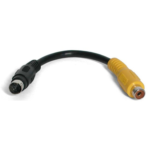 StarTech.com S-Video to Composite Video Adapter Cable - Connect an S-Video device to a composite video device