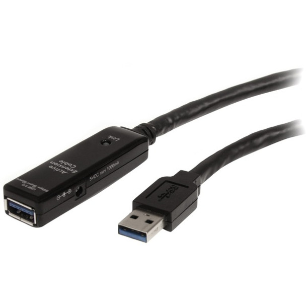 StarTech.com 5m USB 3.0 (5Gbps) Active Extension Cable - M/F - Extend the distance between a computer and a USB 3.0 device by an additional 5 meters - usb 3.0 repeater cable - 5m usb 3.0 extension cable - USB 3.2 Gen 1 (5Gbps) active extension cable
