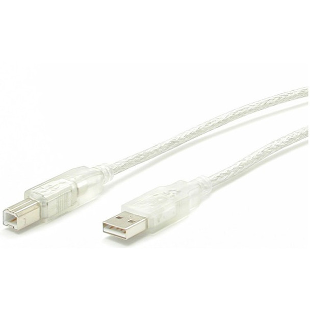 StarTech.com Transparent USB 2.0 cable - 4 pin USB Type A (M) - 4 pin USB Type B (M) - 10 ft - Connect USB 2.0 peripherals to your computer