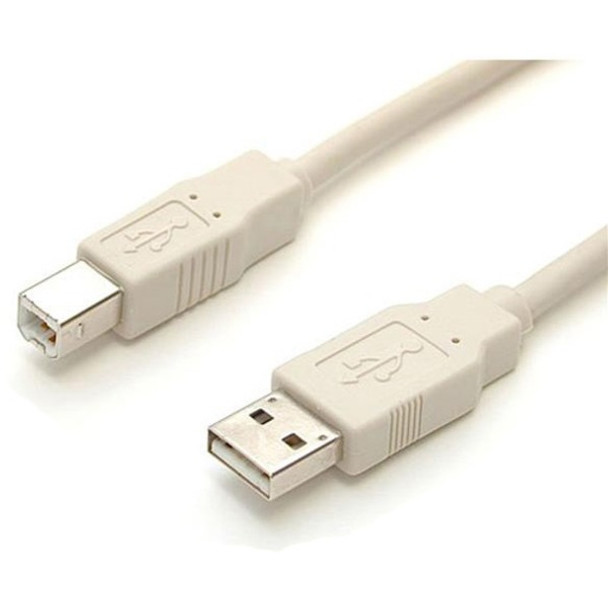 StarTech.com 6 ft Beige A to B USB Cable - M/M - USB - 6 ft - 1 x Type A Male - 1 x Type B Male