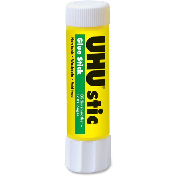UHU Glue Stic, Clear, 40g - 1.41 oz - 12 / Box - Clear