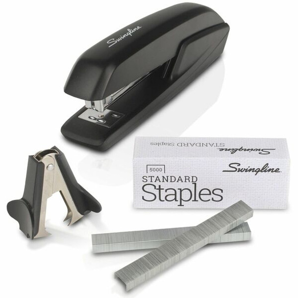 Swingline Standard Stapler Value Pack - 15 Sheets Capacity - 210 Staple Capacity - Full Strip - 1/4" Staple Size - Black