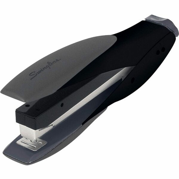 Swingline SmartTouch Full Size Stapler - 25 of 20lb Paper Sheets Capacity - 210 Staple Capacity - Full Strip - 1/4" Staple Size - 1 Each - Black, Gray