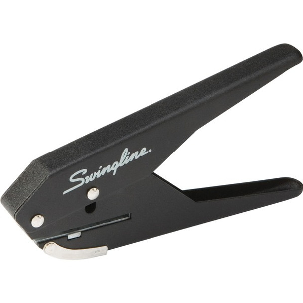 Swingline Low-Force 1-Hole Punch - 1 Punch Head(s) - 20 Sheet - 9/32" Punch Size - Black