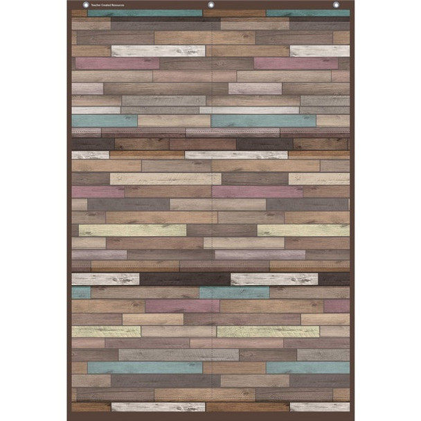 Teacher Created Resources Reclaimed Wood 6 Pocket Chart - Theme/Subject: Learning - 1 Each