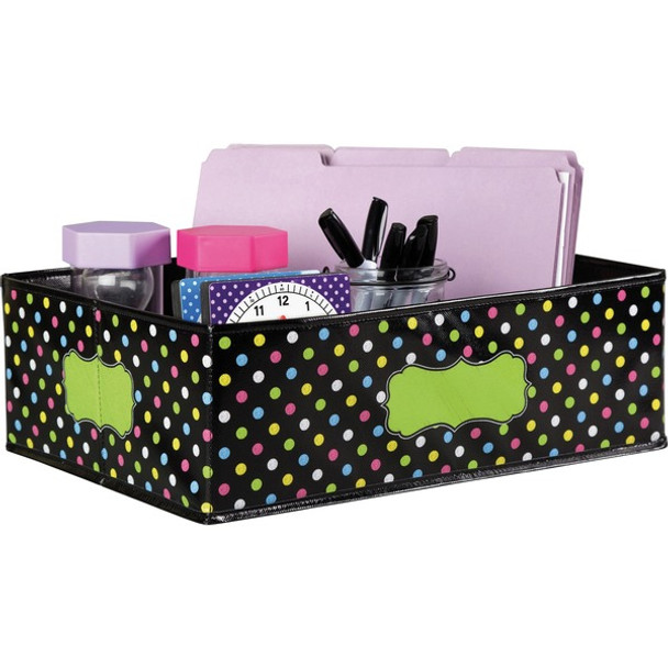 Teacher Created Resources Decorative Storage Bin - 5" Height x 11" Width16" Length - Multi - 1 Each