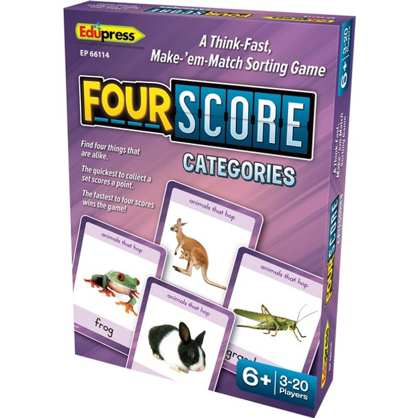 Teacher Created Resources Four Score Category Card Game - Matching - 3 to 20 Players - 1 Each