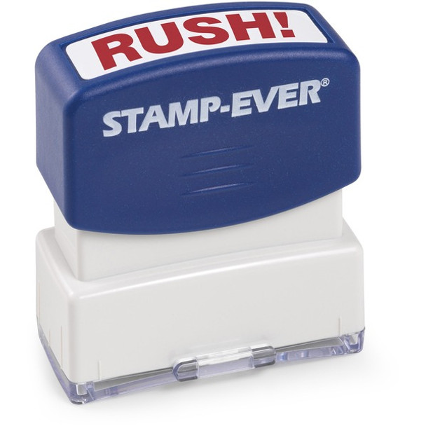 Trodat Pre-Inked RUSH! Stamp - Text Stamp - "RUSH!" - 1.69" Impression Width x 0.56" Impression Length - 50000 Impression(s) - Blue - 1 Each - TAA Compliant