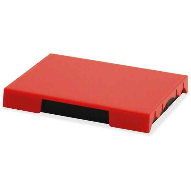 Trodat 4727 Dater Replacement Pad - 1 Each - 1.6" Height x 2.5" Width - Red - Plastic