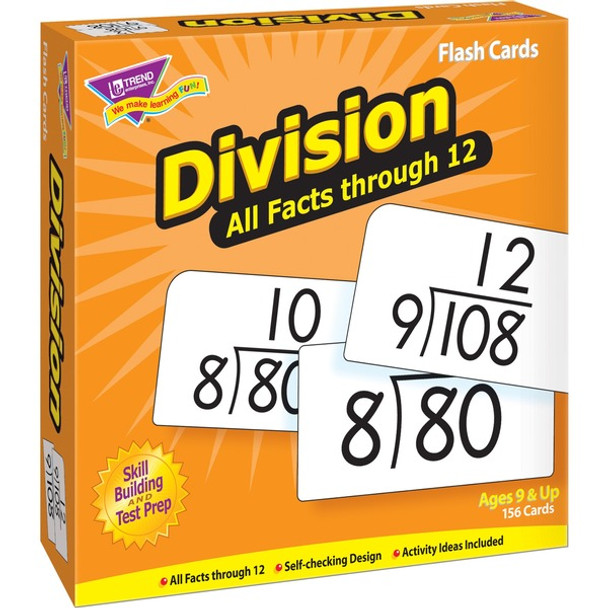 Trend Division all facts through 12 Flash Cards - Theme/Subject: Learning - Skill Learning: Division - 156 Pieces - 9+ - 156 / Box