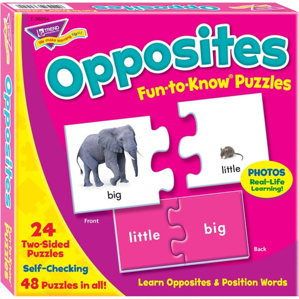 Trend Fun-to-Know Opposites Puzzles - 3+48 Piece