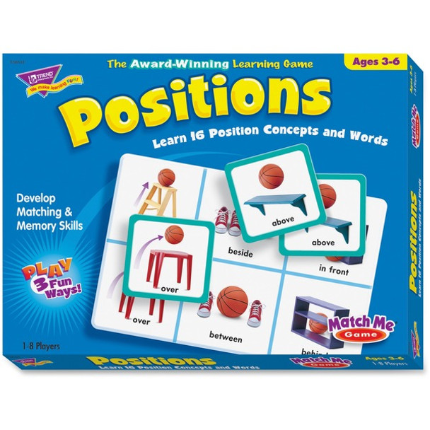 Trend Positions Match Me Games - Educational - 1 to 8 Players - 1 Each