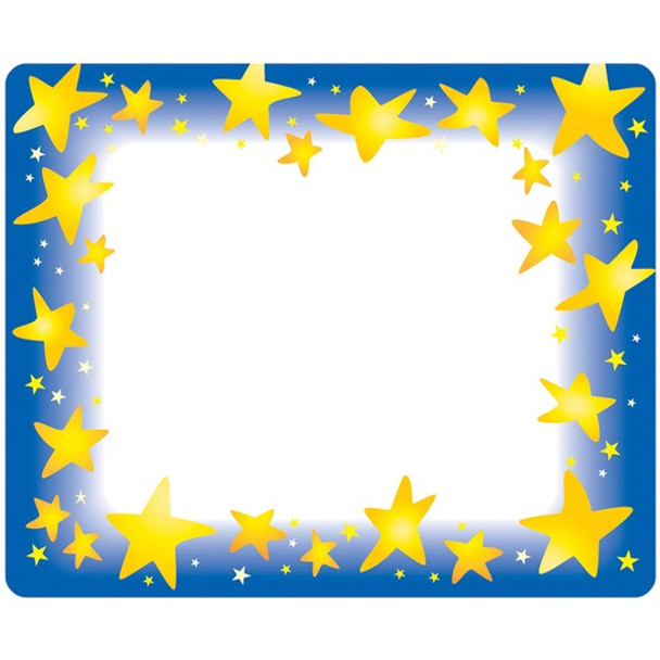 Trend Star Bright Self-adhesive Name Tags - 3" Length x 2.50" Width - Rectangular - 36 / Pack - Assorted