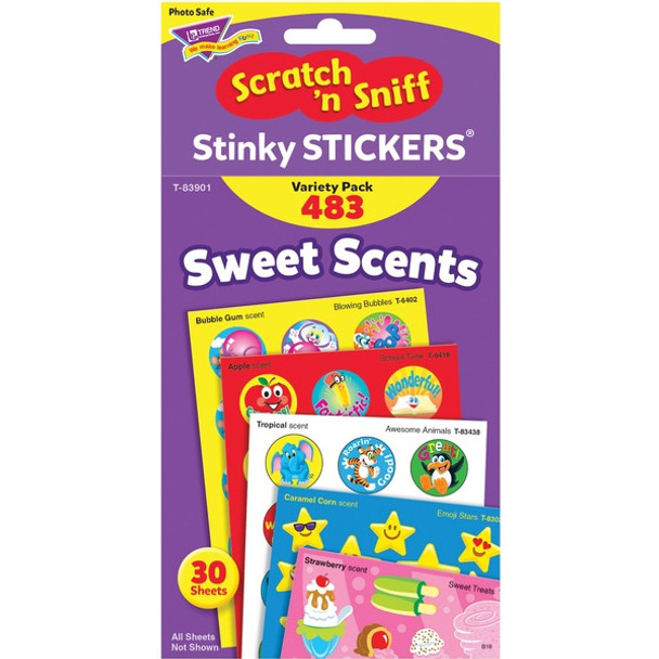 Trend Sweet Scents Stickers - Assorted Shape - Non-toxic, Acid-free - 480 / Pack