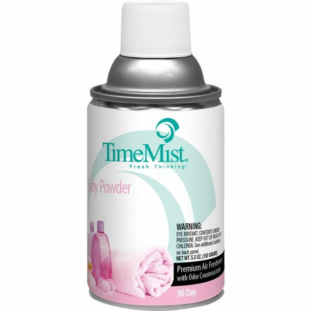 TimeMist Metered 30-Day Baby Powder Scent Refill - Spray - 6000 ftÃƒâ€šÃ‚Â³ - 5.3 fl oz (0.2 quart) - Baby Powder - 30 Day - 1 Each - Long Lasting, Odor Neutralizer