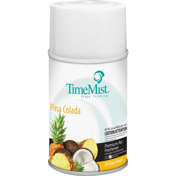 TimeMist Metered 30-Day Pina Colada Scent Refill - Spray - 6000 ftÃƒâ€šÃ‚Â³ - 5.3 fl oz (0.2 quart) - Pina Colada - 30 Day - 1 Each - Long Lasting, Odor Neutralizer