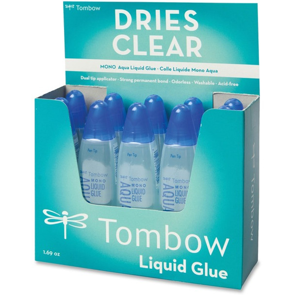 Tombow Mono Aqua Liquid Glue - 1.69 oz - 1 Each - Aqua