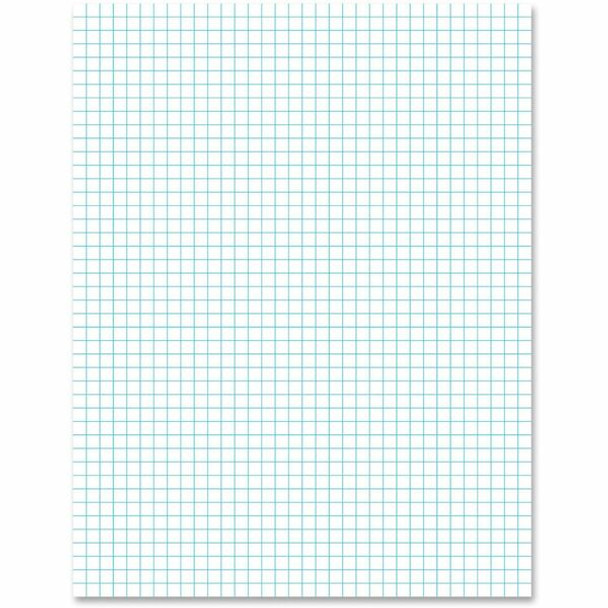 Ampad Graph Pad - 50 Sheets - Front Ruling Surface - 20 lb Basis Weight - Letter - 8 1/2" x 11" - White Paper - 1 / Pad