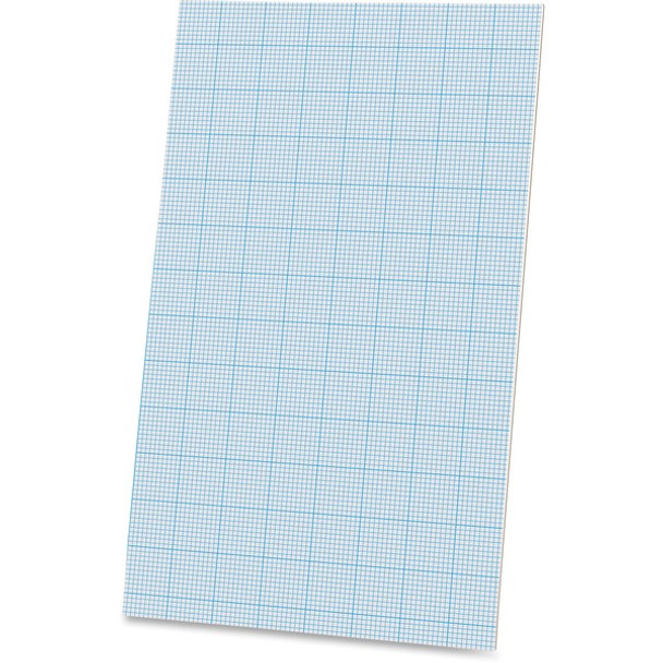 Ampad Graph Pad - 40 Sheets - Glue - 20 lb Basis Weight - Legal - 8 1/2" x 14" - White Paper - Chipboard Backing - 1 / Pad