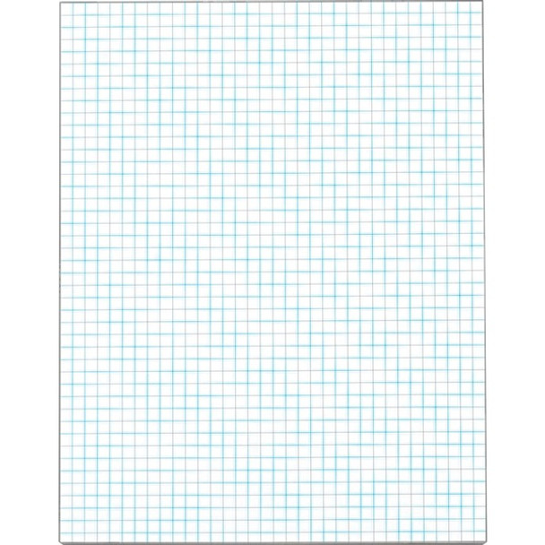 TOPS Graph Pad - 50 Sheets - Both Side Ruling Surface - Ruled Blue Margin - 20 lb Basis Weight - Letter - 8 1/2" x 11" - White Paper - 1 / Pad