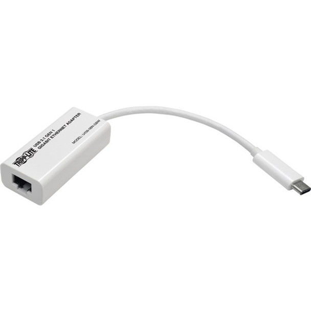 Tripp Lite by Eaton USB-C to Gigabit Network Adapter Thunderbolt 3 Compatibility - White - USB 3.1 - 1 Port(s) - 1 - Twisted Pair