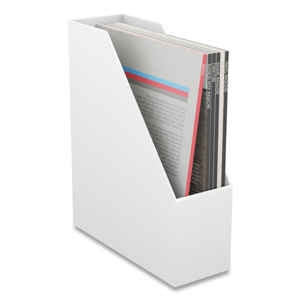 Plastic Magazine File, 3.66 x 10.3 x 12.51, White