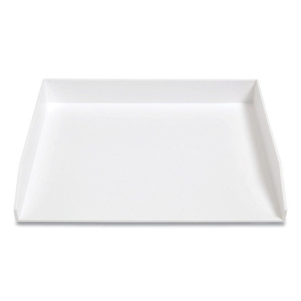 Side-Load Stackable Plastic Document Tray, 1 Section, Letter-Size, 12.24 x 9.8 x 1.75, White