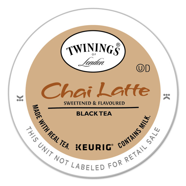 Tea K-Cups, Chai Tea with Non-Fat Milk and Sweetener, 0.53 oz K-Cups, 24/Box