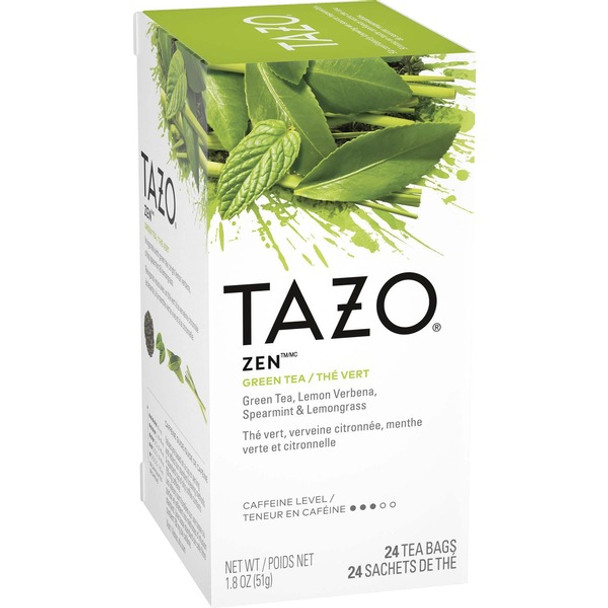 Tazo Zen (Lemongrass, Spearmint, Lemon Verbena) Green Tea Bag - 24 Teabag - 1 / Box