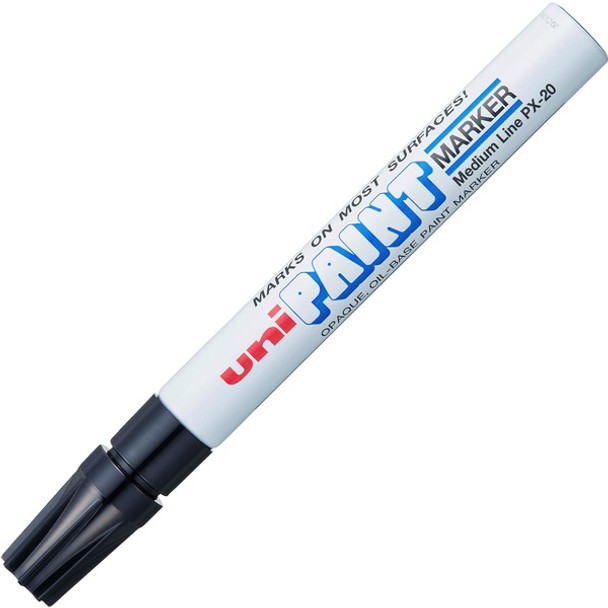 uni&reg; uni-Paint PX-20 Oil-Based Paint Marker - Medium Marker Point - Black Oil Based Ink - 1 Each