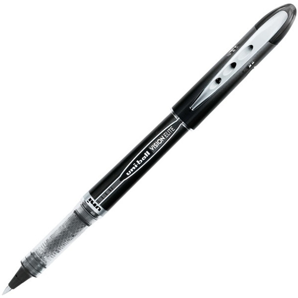 uniball&trade; Vision Elite Rollerball Pen - Micro Pen Point - 0.5 mm Pen Point Size - Black - 1 Each