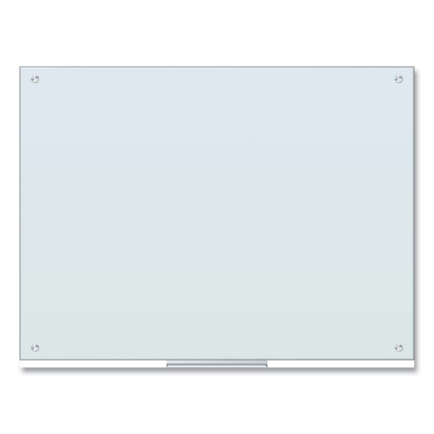 Glass Dry Erase Board, 47 x 35, White Surface